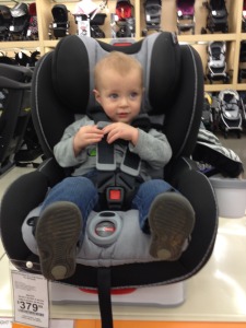 I tested a carseat out on Nathaniel... he liked it!