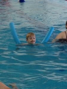 Max swimming!