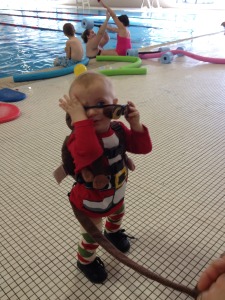 My elf by the pool!