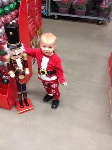 Nathaniel looked so much like an elf I had to photograph him all over home depot!