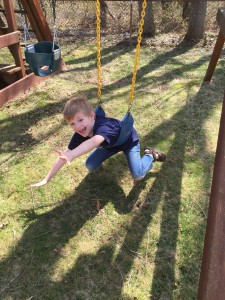 Max playing on a warm day.