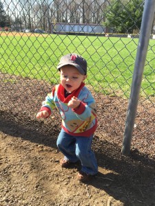 Sadly Nathaniel thought it was fun to throw dirt.