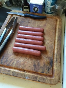 I got all of these hot dogs out of one package. When they cooked strange things happened.