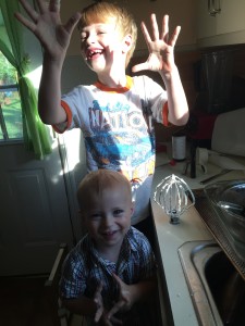 The boys enjoyed my homemade marshmallows. 