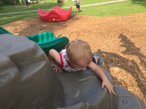 After a while we went to a playground. 
