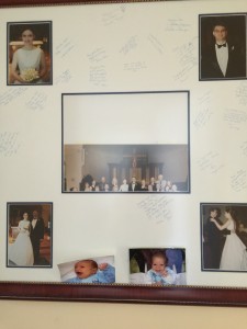 Clear sign you have been married a long time, when your photos look like this in your house!