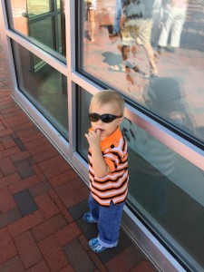 Nathaniel in Freeport Maine at the outlet mall. 