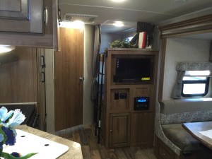 Another RV we liked. It has bunk beds behind the TV there. 