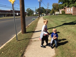 The boys on a walk.