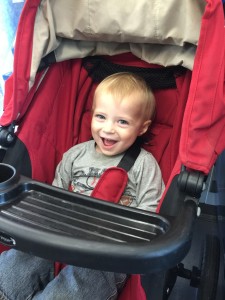 Happy baby on the train!