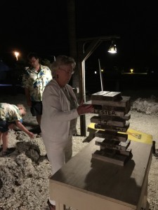 My Grandma is serious at playing Jenga!