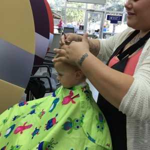 Nathaniel's first haircut!