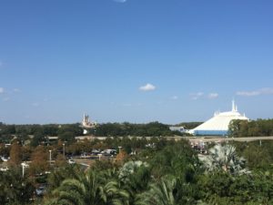 View of Magic Kingdom from Contemporary resort. 